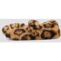 The Very Collection Girls Leopard Print Ballerina Slippers - Brown