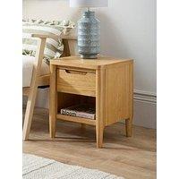 The Very Collection Aubrey 1 Drawer Open Lamp Table - Oak