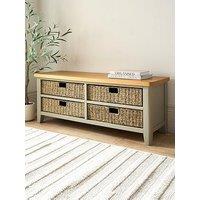 The Very Collection Malone Hallway Storage Bench - Grey/Oak