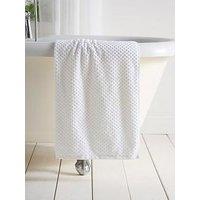 Dreams & Drapes Popcorn Check Towel Collection White
