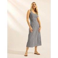Long Tall Sally Gingham Sleeveless Midaxi Dress - Black