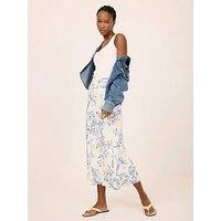 Mint Velvet Floral Print Slip Skirt