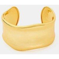 Accessorize 14Ct -Plated Molten Cuff Bracelet - Gold