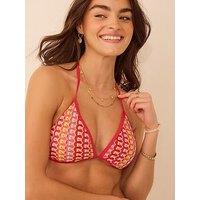 Accessorize Crochet Triangle Bikini Top