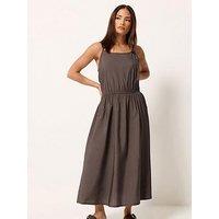 Pixiegirl Petite Midi Dress - Brown