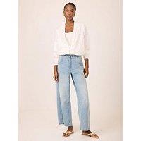 Mint Velvet Ivory Sequin Bomber