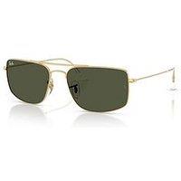 Ray-Ban Ray Ban 0Rb3779 Rectangular Sunglasses - Gold