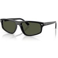 Ray-Ban Ray Ban 0Rb2225 Rectangular Sunglasses - Black