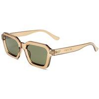 Le Specs Womens Chunky Square Translucent Frame Sunglasses - Gold