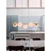 Nordlux Lilly 5-Spot Pendant Light - Brass/Opal