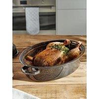 Vonshef Enamel Self-Basting Roasting Tin With Lid