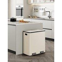 Vonhaus Matte Cream Double Bin - 60L