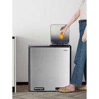 Vonhaus Stainless Steel Double Bin - 60L
