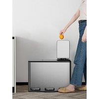 Vonhaus Stainless Steel Triple Bin - 45L
