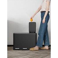 Vonhaus Matte Black Triple Bin - 45L