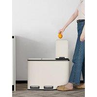 Vonhaus Matte Cream Triple Bin - 45L