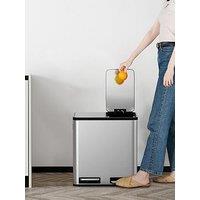 Vonhaus Stainless Steel Double Bin - 30L