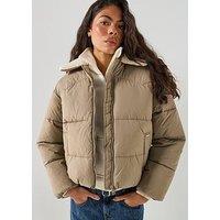 Levi'S Womens Palmer Puffer Sherpa Collar Jacket - Blue