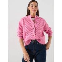 Levi'S Womens Charlotte Crew Neck Knitted Cardigan - Wild Rose Heather