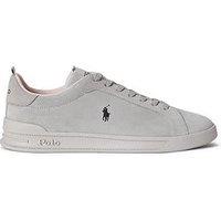 Polo Ralph Lauren Heritage Court Signature Suede Trainers - Tonal Soft Grey