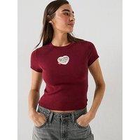 Levi'S Locket Logo Essential Baby T-Shirt - Cabernet - Dark Red