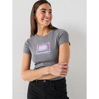 Levi'S Womens Logo Print Crew Neck T-Shirts - Blue