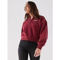 Levi'S Women'S Vintage 80S Graphic Quarter Zip Sweatshirt - Burgundy