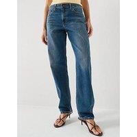 Levi'S Women'S Loose Taper Mid Rise 100% Cotton Denim Jeans With Adjustable Waist - Blue