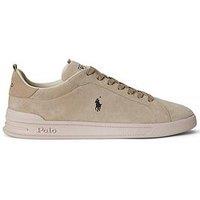 Polo Ralph Lauren Heritage Court Signature Suede Trainers - Tonal Milkshake
