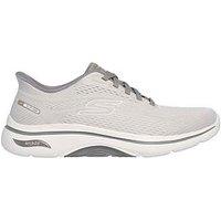 Skechers Go Walk Arch Fit 2.0 Percy Lace Slip-In Trainers - Light Brown
