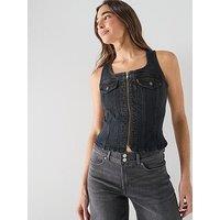 Levi'S Vintage Zip Denim Vest - Black
