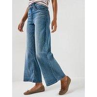 Levi'S 728 High Rise Wide Leg Lightweight Jeans - Blue