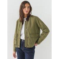 Levi'S Womens Bree Cropped Chore Jacket - Olive Night