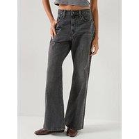 Levi'S Women'S Cinch Flare Mid Rise 100% Cotton Denim Jeans - Dark Grey