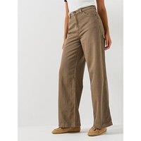 Levi'S Womens Cinch Waist Baggy Carpenter 5 Pocket Jeans - Washed Canteen Gd Clean