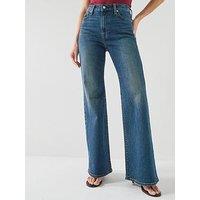Levi'S Women'S High Rise Wide Leg Flared Jeans - Blue