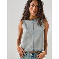 Levi'S Denim Shell Sleeveless Top - Blue