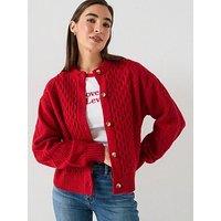 Levi'S Charlotte Crewneck Cardigan - Emboldened Red
