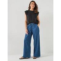Levi'S Essential Wide Leg Drawcord Waist Jeans - Bon Voyage