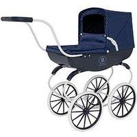 Bella Rosa Windsor Doll Carriage Pram - Navy