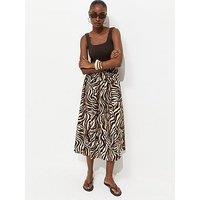 New Look 2 In 1 Zebra Hybrid Midi Dress - Brown