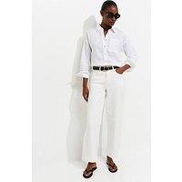 New Look Denim Cropped Tapered Ankle Grazer Barrel Leg Jeans - Off-White