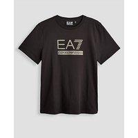 Ea7 Emporio Armani Boys Train Visibility Short Sleeve T-Shirt - Black