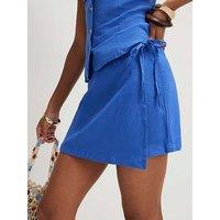 River Island Epp Linen Skort - Blue
