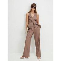River Island Epp Linen Tapered Co-Ord Trousers - Beige