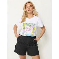Yours Curve Poplin Cargo Shorts - Black