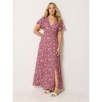 Long Tall Sally Paisley Wrap Maxi Dress - Red