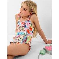 Accessorize Girls Riviera Print Swimsuit