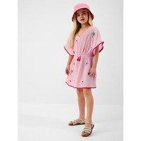 Accessorize Girls Embroidered Fruit Kaftan - Pink