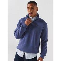 Tommy Jeans Regular Fit Fleece 1/4 Zip Sweat - Navy